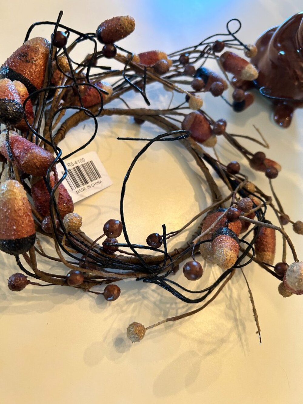 NEW primitive fall autumn halloween candy corn candle garland decor decoration